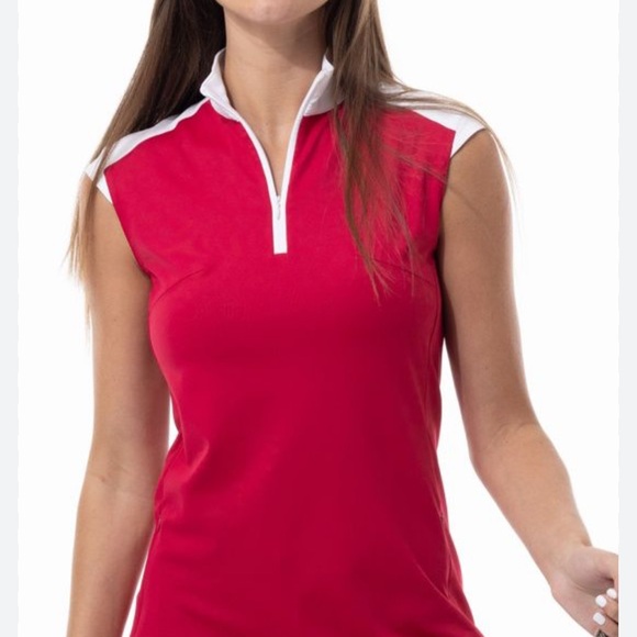 SanSoleil Dresses & Skirts - SanSoleil XL NEW Women's Red Sleeveless Dress UV 50